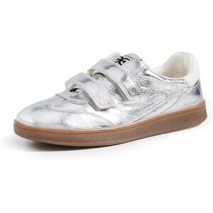 Sam Edelman Silver Sneakers with Velcro Straps
